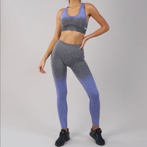 Gymshark Ombre Seamless Set in Indigo/black